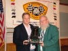 Tom Carnegie Award - Terry Fitzwater (L) presents Award to Denny Adams - Anderson Speedwa