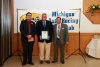 ARCA - Ron Drager accepting the award for Sheldon Creed with Jeff Horan (L) and Dave DeHem (R)